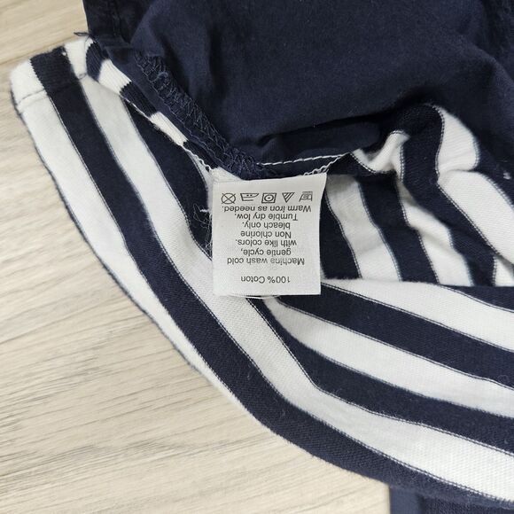 J. Crew Womens Navy Blue Stripe Longsleeve Shirt XS Cotton - Picture 9 of 10